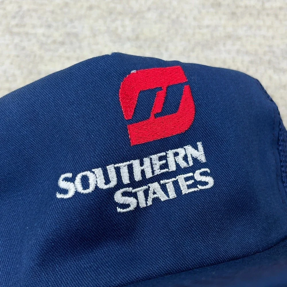 Vintage Southern States Trucker Hat Cap Snapback Made In USA Farm 90s Farm‎ Blue
